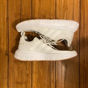 White Adidas shoes, women's size 9